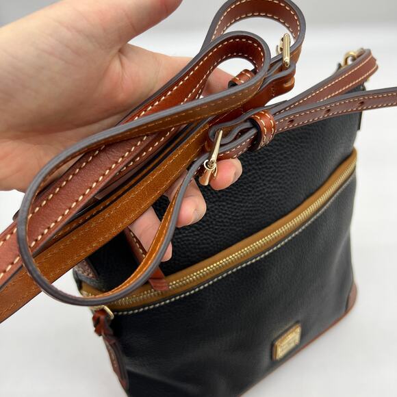 Dooney & Bourke Pebble Leather Crossbody Purse Black - Picture 7 of 12